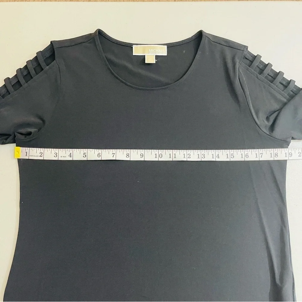 Michael Kors Black Cold Shoulder Tee Women Size Medium